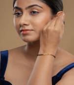 Gold plated hand mangalsutra in sterling silver