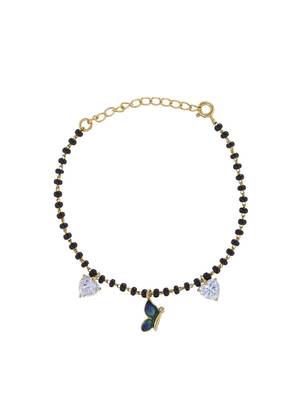 Gold plated hand mangalsutra in sterling silver 2