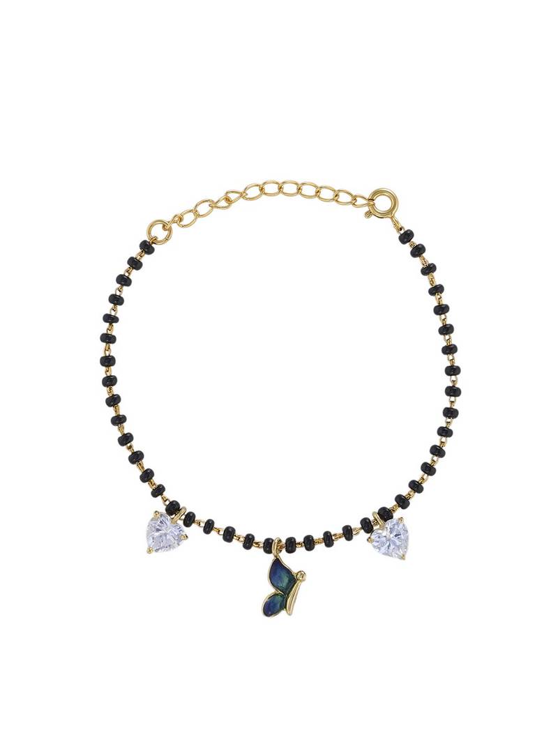 Gold plated hand mangalsutra in sterling silver