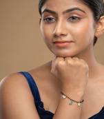 Gold plated hand mangalsutra in sterling silver