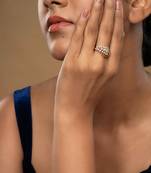 Gold plated ring in sterling silver