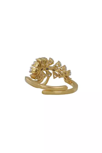 Gold plated ring in sterling silver