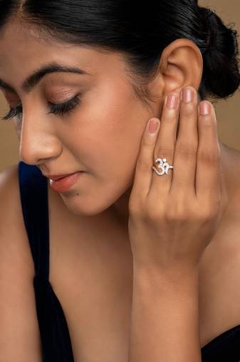 Gold plated ring in sterling silver