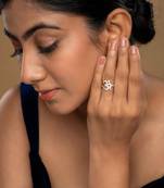 Gold plated ring in sterling silver