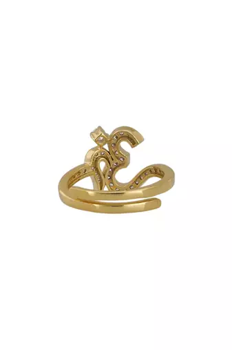 Gold plated ring in sterling silver