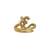 Gold plated ring in sterling silver