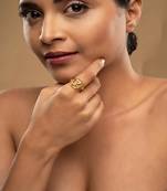 Gold plated ring in sterling silver