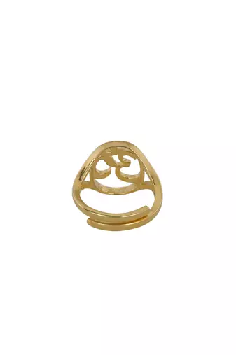 Gold plated ring in sterling silver