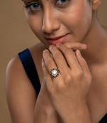 Gold plated ring in sterling silver