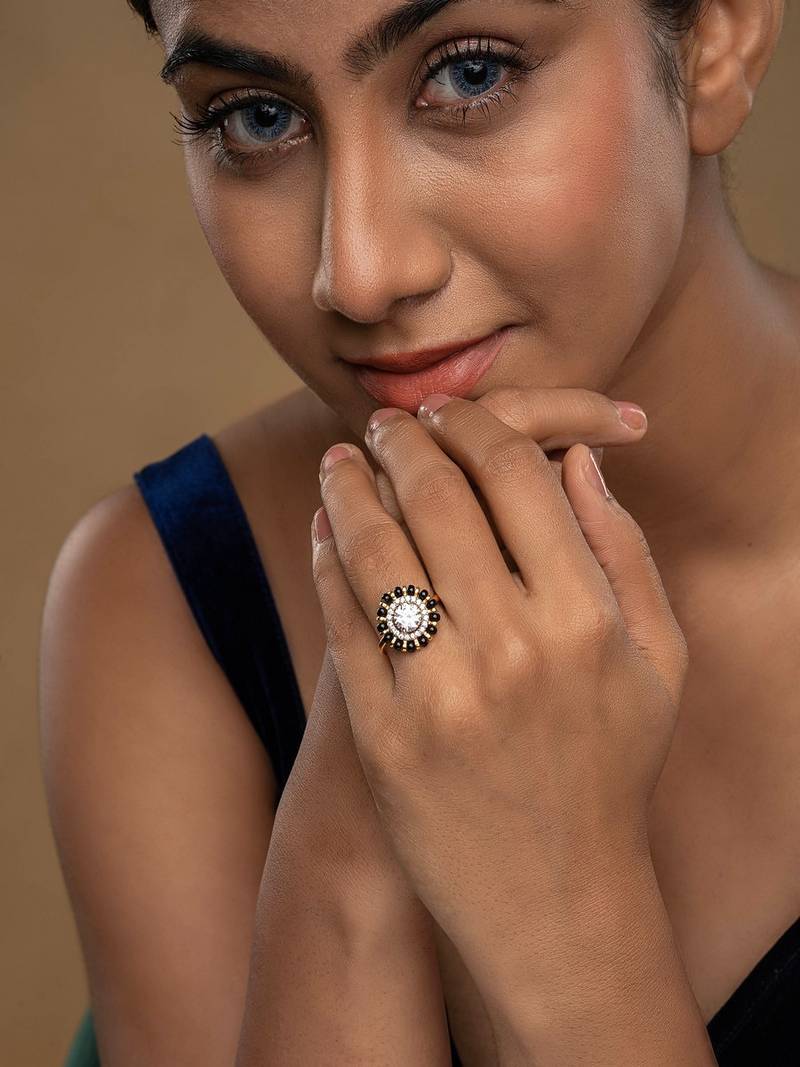 Gold plated ring in sterling silver