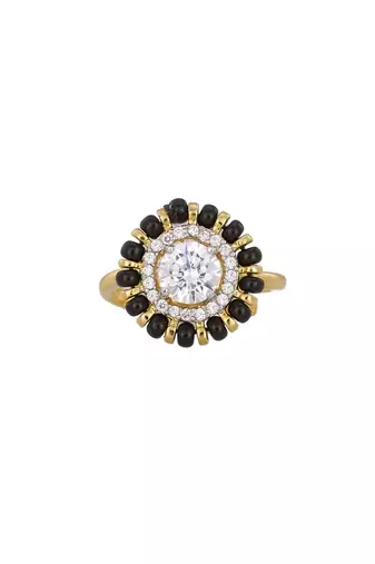Gold plated ring in sterling silver