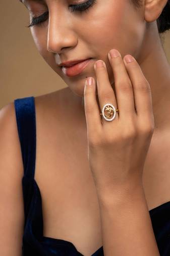 Gold plated ring in sterling silver