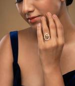 Gold plated ring in sterling silver