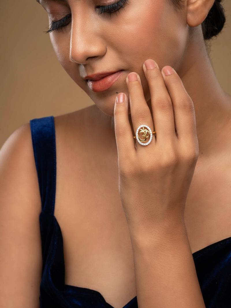 Gold plated ring in sterling silver