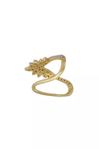 Gold plated ring in sterling silver