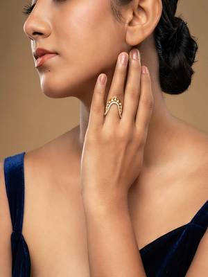 Gold plated ring in sterling silver 1