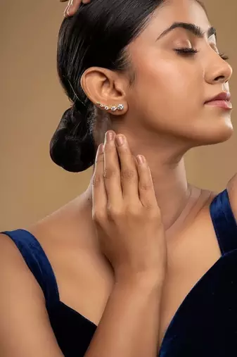 Gold plated ear cuffs in sterling silver