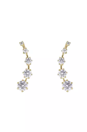 Gold plated ear cuffs in sterling silver