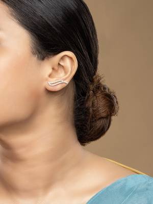 Gold plated ear cuffs in sterling silver 1