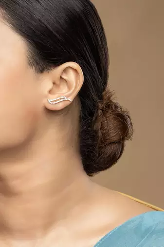 Gold plated ear cuffs in sterling silver