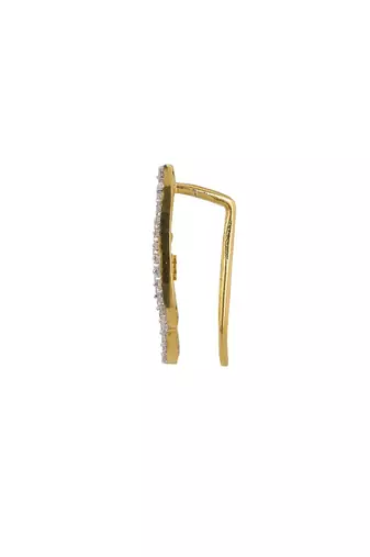 Gold plated ear cuffs in sterling silver