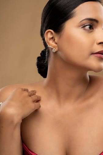 Gold plated ear cuffs in sterling silver