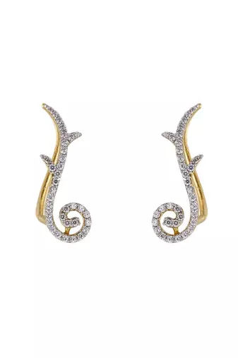 Gold plated ear cuffs in sterling silver