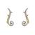 Gold plated ear cuffs in sterling silver