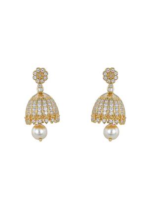 Gold plated jhumkas in sterling silver 2