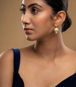 Gold plated jhumkas in sterling silver