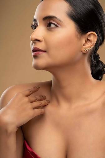 Gold plated ear cuffs in sterling silver