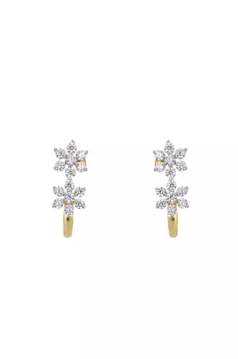 Gold plated earrings in sterling silver