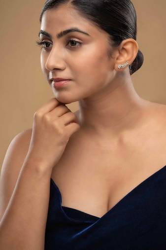 Gold plated ear cuffs in sterling silver
