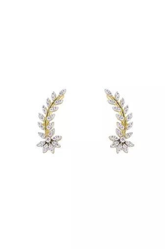 Gold plated ear cuffs in sterling silver