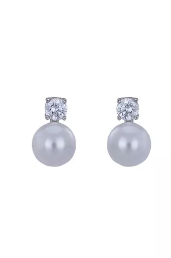 Gold plated stud earrings in sterling silver
