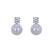 Gold plated stud earrings in sterling silver