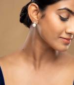 Gold plated stud earrings in sterling silver