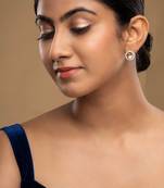 Gold plated stud earrings in sterling silver