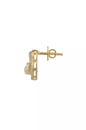 Gold plated stud earrings in sterling silver