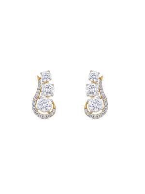 Gold plated stud earrings in sterling silver 3
