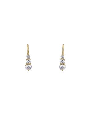 Gold plated earrings in sterling silver 2