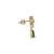 Gold plated green stone dangler earrings in sterling silver