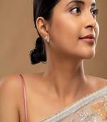 Gold plated stud earrings in sterling silver