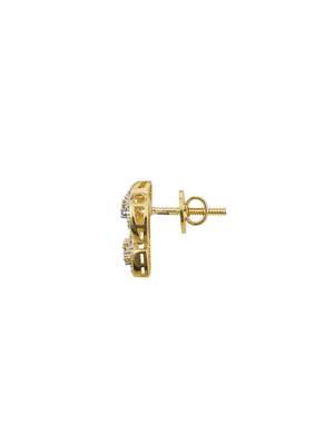 Gold plated stud earrings in sterling silver 2