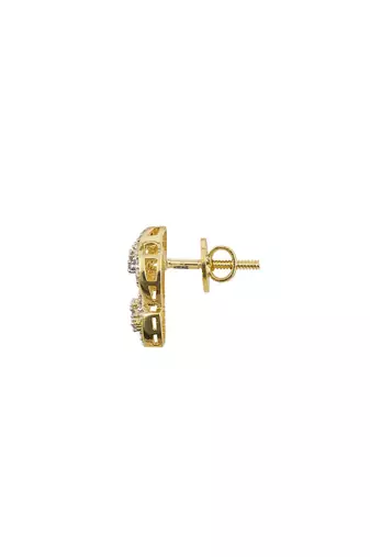 Gold plated stud earrings in sterling silver