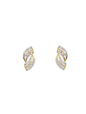 Gold plated stud earrings in sterling silver 3