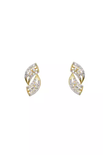 Gold plated stud earrings in sterling silver