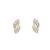 Gold plated stud earrings in sterling silver