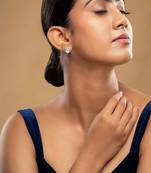 Gold plated stud earrings in sterling silver