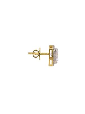 Gold plated stud earrings in sterling silver 2